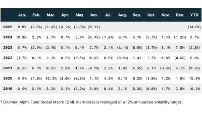 Gnomon Alpha Fund June 2025 Performance